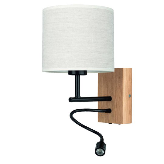 Vägglampa Sonny, LED-läslampa, cylinderskärm