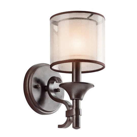 Vägglampa Lacey med dubbelskärm