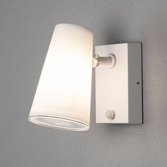 Utomhus LED-väggspot Fano med rörelsesensor