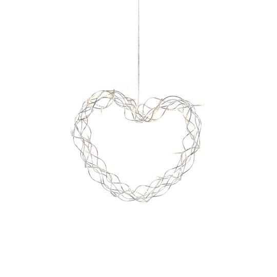 Hjärta LED 34cm (Silver)