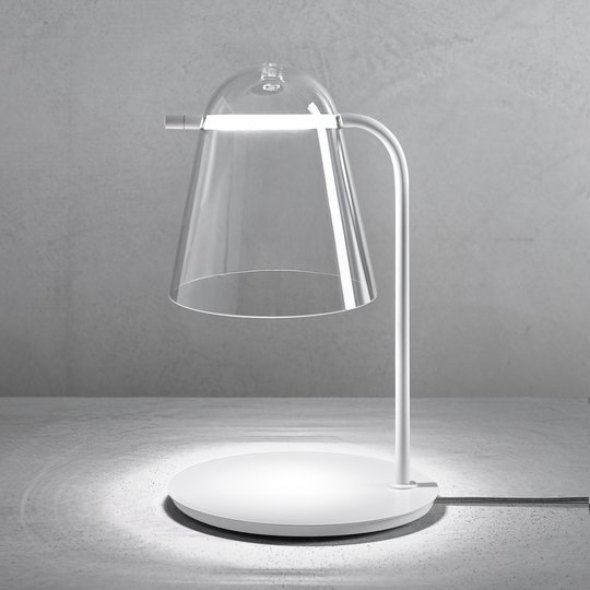 Prandina Sino T3 LED-bordslampa klar/matt vit