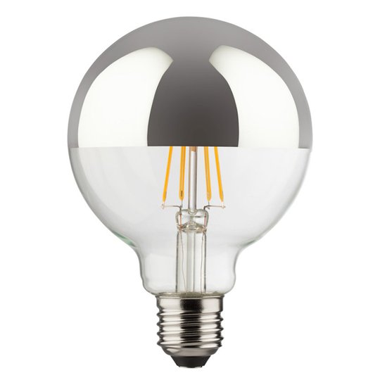 E27 8W 827 LED-toppförspeglad lampa, globform