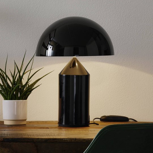 Oluce Atollo - designerbordslampa, svart
