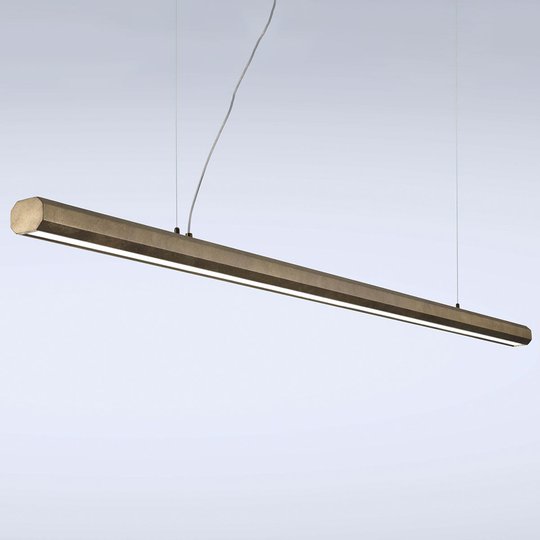 LED-hänglampa Materica skena 200 cm mässing