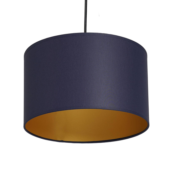 Hänglampa Soho cylindrisk 1 lampa Ø 25cm blå/guld