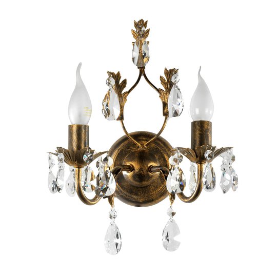 Vägglampa Teresa som ljuskrona, 2 lampor