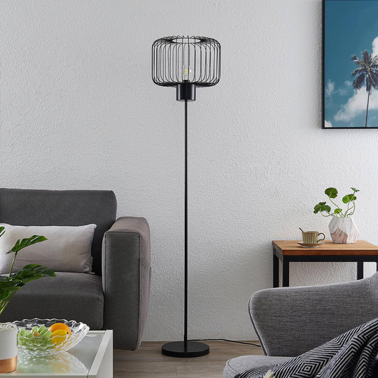 Lindby Vatiki golvlampa med burskärm
