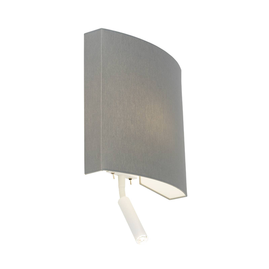 Vägglampa Borde II med två omkopplare, grå