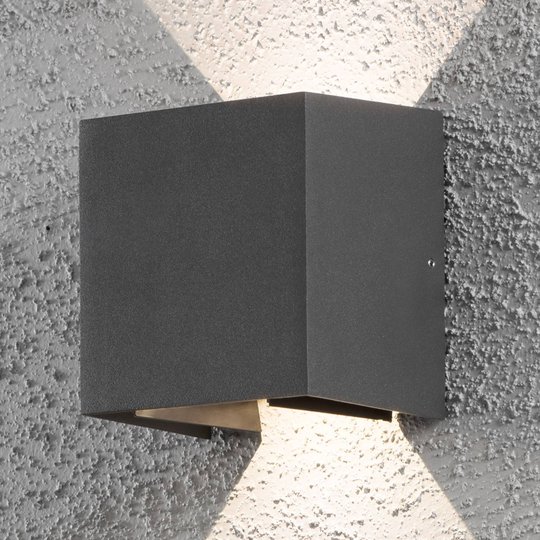 LED-utomhusvägglampa Cremona 13 cm antracit