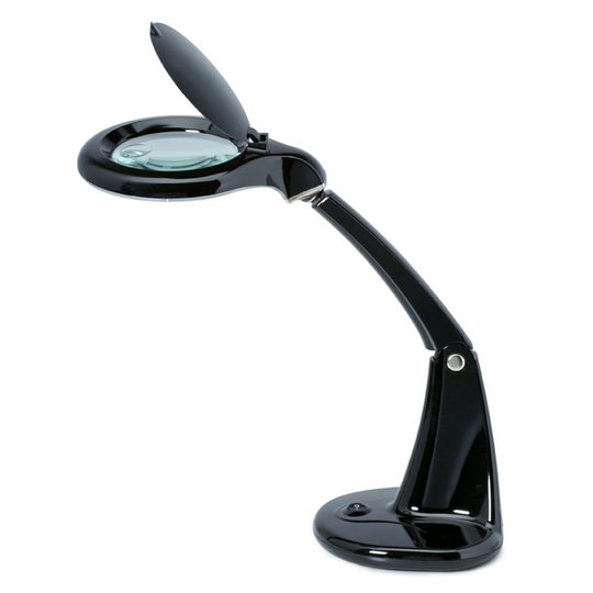 Liten LED-lupplampa DUPLEX, svart