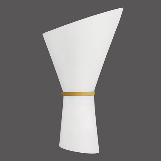 Vägglampa Perla, 2 lampor, opal/guld