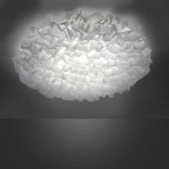 LED-textiltaklampa Xenia, dimbar, Ø 75 cm