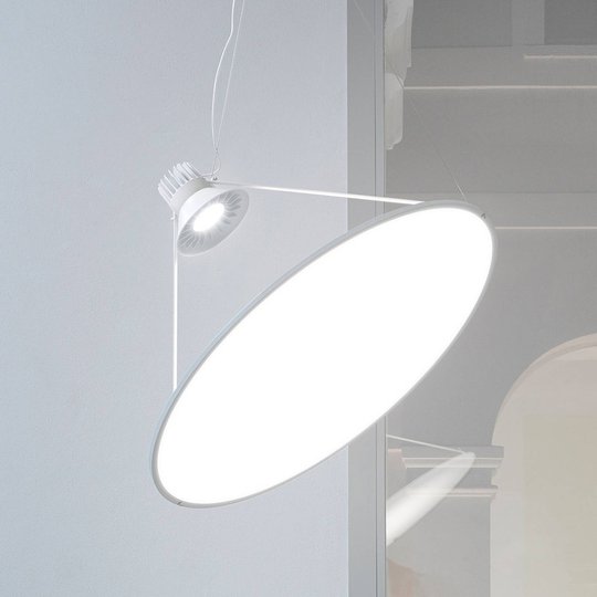 Luceplan Amisol LED-pendellampa Ø 75 cm opalvit