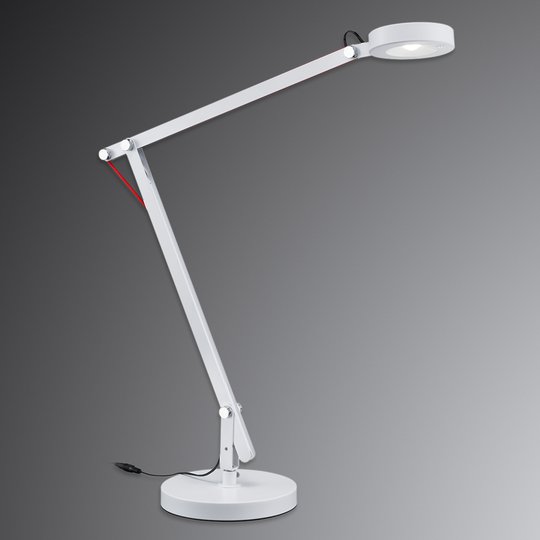 Multifunktionell lampa Amsterdam i vitt, med LED