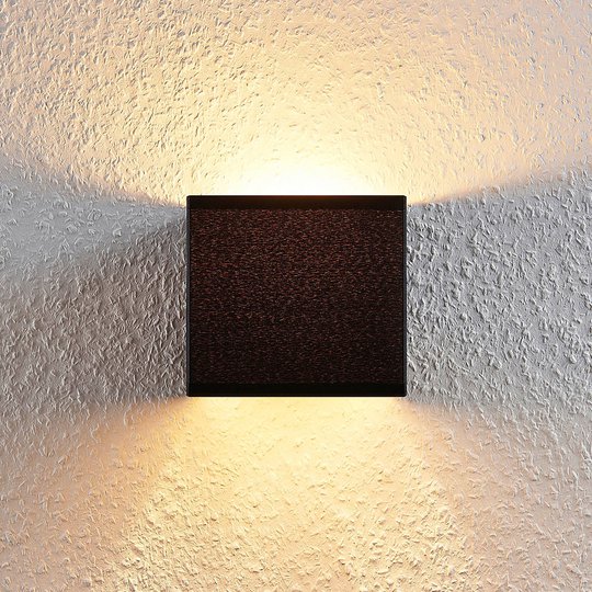 Textilvägglampa Adea med omkopplare, 13 cm, svart