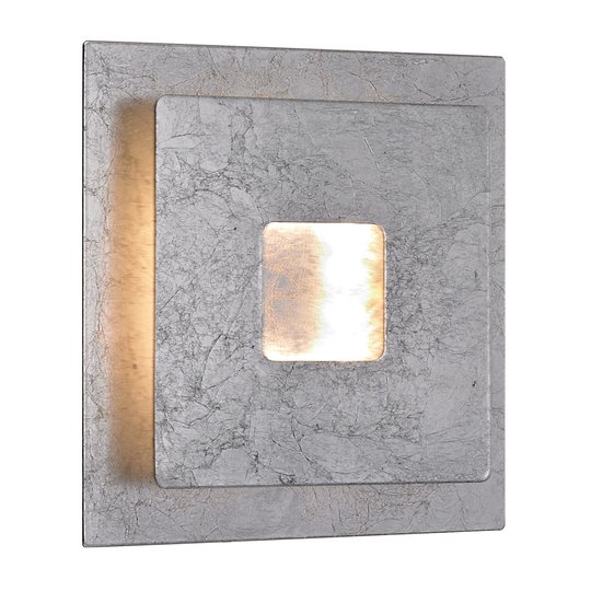 LED-vägglampa Ennis i bladsilveroptik