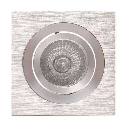 Inbyggnadslampa Básico, kantig, satinerad nickel