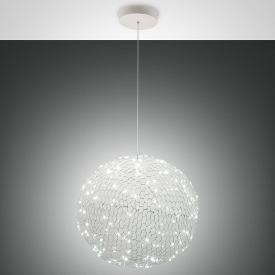 LED-hänglampa Sumter, rund, vit