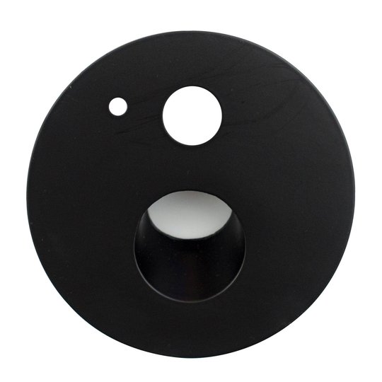 Arcchio Neru LED-inbyggnadslampa, rund svart