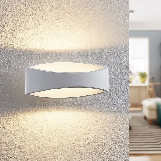 Arcchio Jelle LED-vägglampa, 25 cm, vit