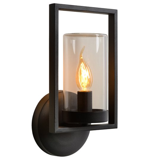 Utomhusvägglampa Nispar med metallram