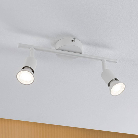 Paulmann Carolina takspotlight, vit 2 lampor