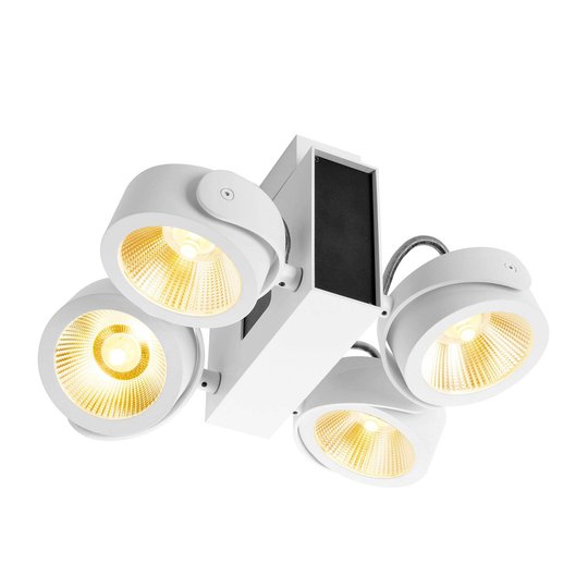 SLV Tec Kalu LED-takspotlight 4 lampor, 24° s/v