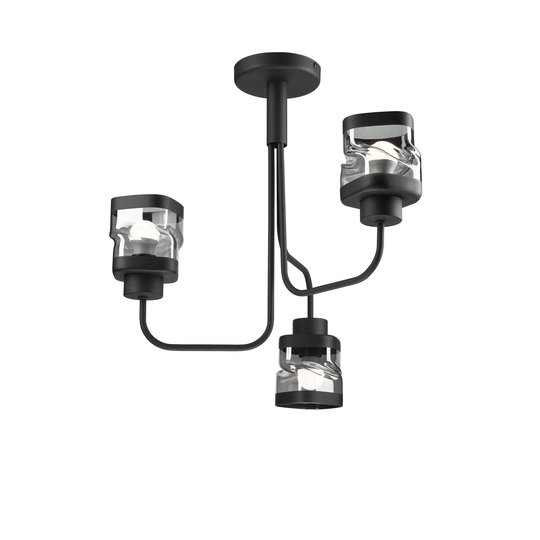 Taklampa Thor, 3 lampor, svart
