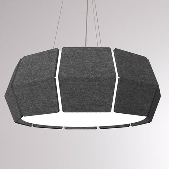 LOUM Decafelt LED-pendellampa svart Ø 76 cm