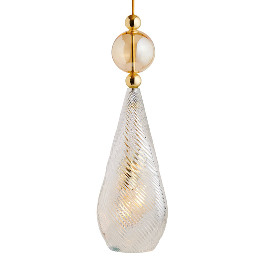 EBB & FLOW Smykke L guld crystal swirl guldrök