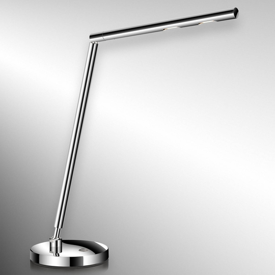 Förkromad, tidlös LED-skrivbordslampa Glance