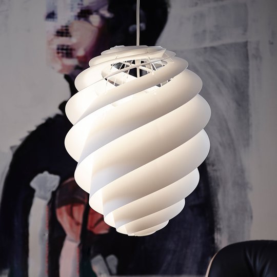 LE KLINT Swirl 2 Medium, vit hänglampa