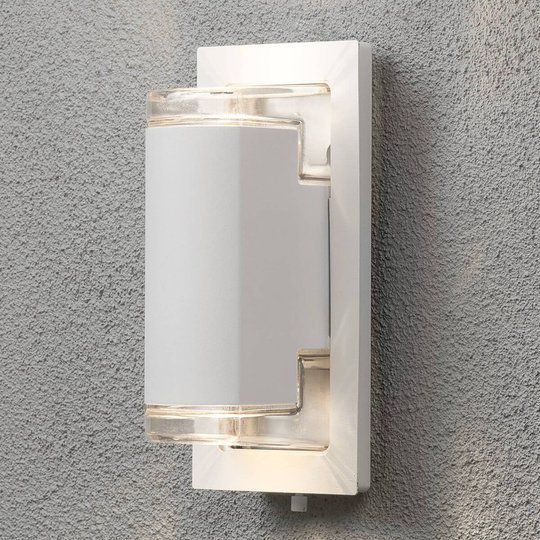 Utomhusvägglampa Potenza, up & down, vit