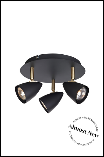 ALMOST NEW - CIRO CEILING 3L BLACK/BRASS