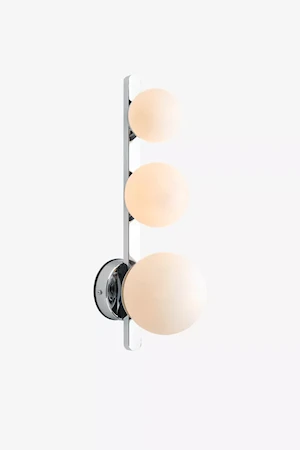 Puro Vägglampa 3 IP44 Krom/Opal