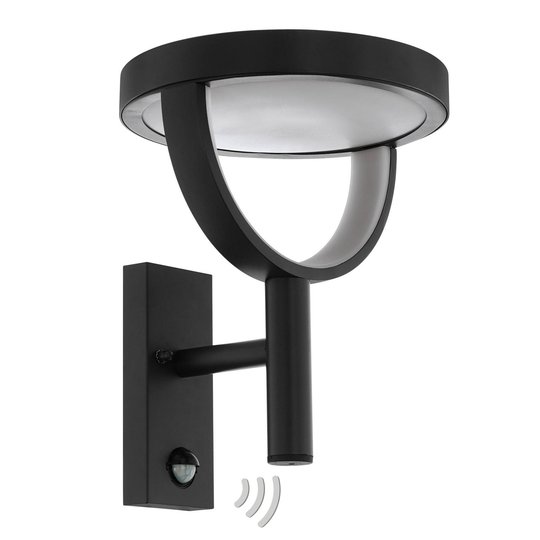 LED-utomhusvägglampa Francari med sensor