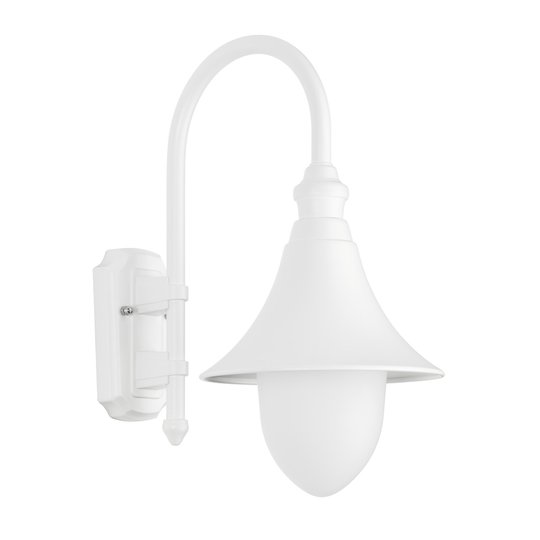 Stilfull utomhusvägglampa Miranda, vit