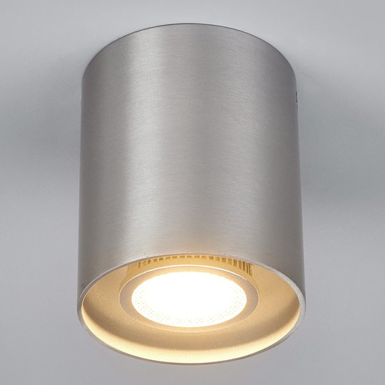 Aluminiumgrå takspot Carson, rund