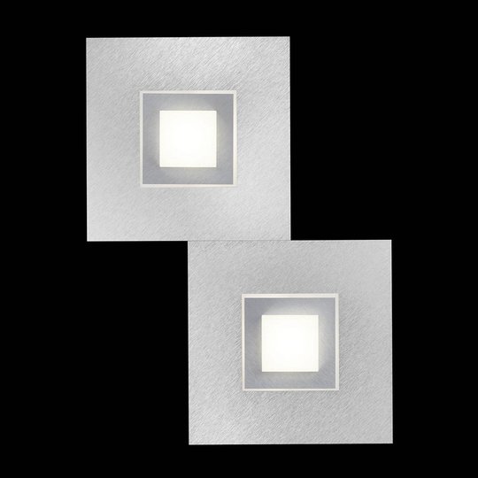 GROSSMANN Karree LED-vägglampa, 2 ljus, titan