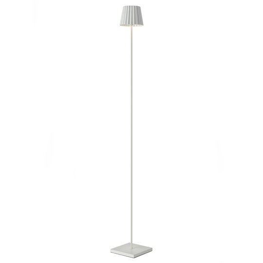 LED-golvlampa Troll för utomhusbruk, vit