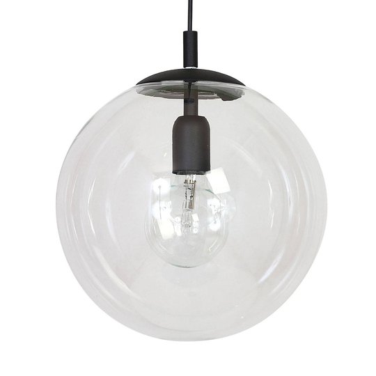 Hänglampa 562, klarglas, hölje/takkåpa svart