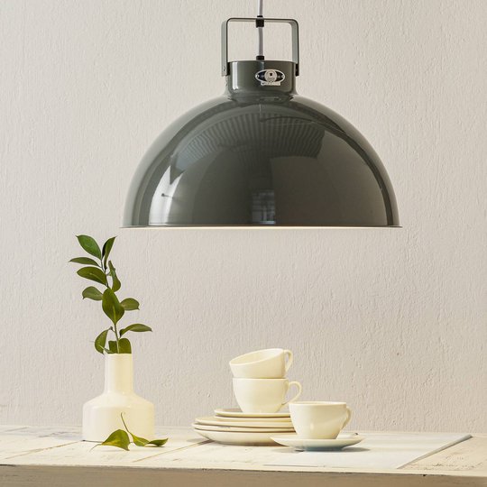 Jieldé Dante hänglampa, grå, Ø 45 cm