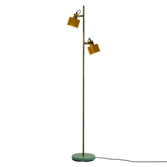 Dyberg Larsen Ocean golvlampa curry/mässing/turkos