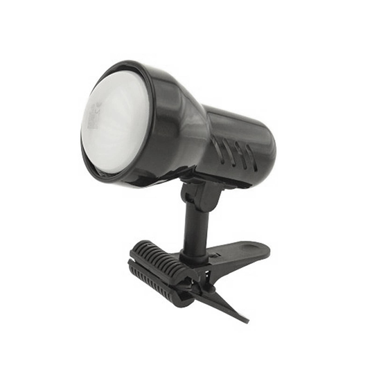 Klämlampa KD Black med kontakt, uttag E27