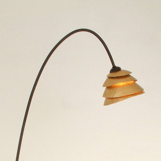 Gracil golvlampa SNAIL,1 lampa järn brun - guld
