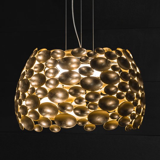 Förgylld LED-pendellampa Anish - Ø 63 cm