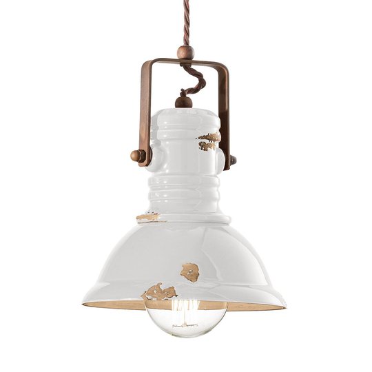 Hänglampa C1691 i industriell design vit