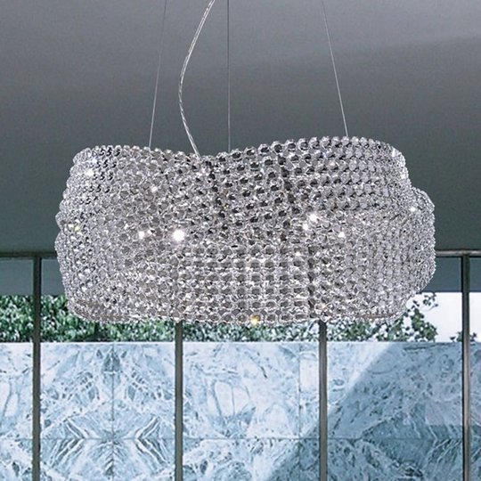 Kristallpendellampa Diamante Ø 95 cm
