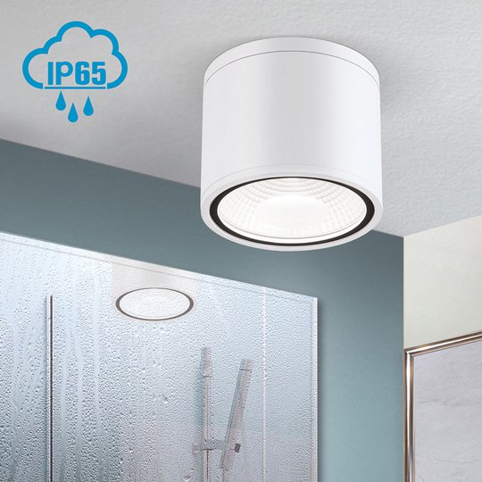 LED-taklampa Sputnik IP65 Ø 14,5 cm vitt