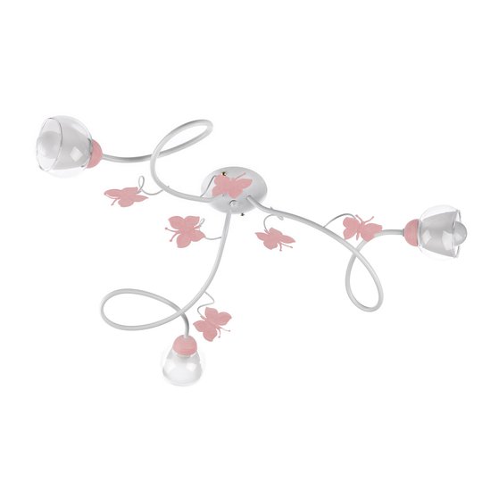 Taklampa Butterfly, 3 lampor